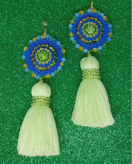 Háčkované  dizajnové náušnice "Umelec emócií"